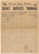 "DEWEY DEFEATS TRUMAN" ICONIC CHICAGO TRIBUNE NEWSPAPER.