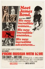 JAMES BOND "FROM RUSSIA WITH LOVE" ONE SHEET MOVIE POSTER.