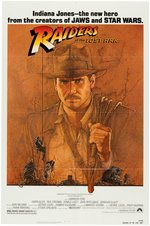 INDIANA JONES "RAIDERS OF THE LOST ARK" ONE SHEET MOVIE POSTER.