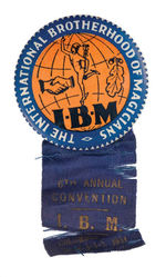 MAGICIAN'S 1931 CONVENTION BADGE PLUS  RIBBON FROM HAKE COLLECTION & CPB.