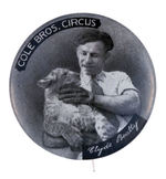 FAMOUS ANIMAL TRAINER CIRCUS BUTTON FROM HAKE COLLECTION & CPB.