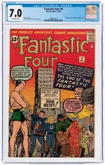 "FANTASTIC FOUR" #9 DECEMBER 1962 CGC 7.0 FINE/VF.