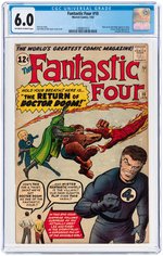 "FANTASTIC FOUR" #10 JANUARY 1963 CGC 6.0 FINE.