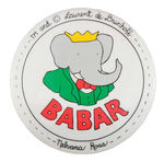 "BABAR" BOOK PROMOTION BUTTON FROM THE LEVIN COLLECTION.