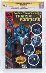 "TRANSFORMERS: DARK CYBERTRON" #1 NOVEMBER 2013 CGC 9.9 MINT SIGNATURE SERIES.