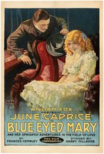 "BLUE EYED MARY" LINEN-MOUNTED ONE SHEET MOVIE POSTER.