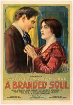 "A BRANDED SOUL" LINEN-MOUNTED ONE SHEET MOVIE POSTER.