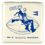 BALTIMORE COLTS SEAT CUSHION/BOOK COVER.