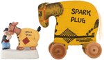 BARNEY GOOGLE & SPARK PLUG BISQUE & SPARK PLUG PULL TOY.