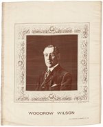 WOODROW WILSON FRENCH MADE WOVEN SILK PORTRAIT TEXTILE.