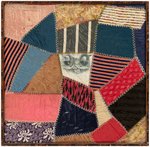 McKINLEY/HOBART JUGATE IN VICTORIAN ERA CRAZY QUILT.