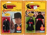THE ADVENTURES OF INDIANA JONES ACTION FIGURE PAIR ON CARDS.