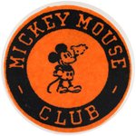 "MICKEY MOUSE CLUB" EARLY & RARE FELT PATCH.