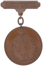 CIVIL WAR 1861 MASSACHUSETTS MINUTE MAN AWARDED 1902 U.S. MINT MEDAL.