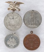 CIVIL WAR RE-UNION MEDALS: 3 FOR G.A.R. AND 1 FOR UNION VETERANS LEGION.