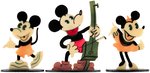 MICKEY & MINNIE MOUSE DIE-CUT CELLULOID PLACE CARD HOLDER TRIO.