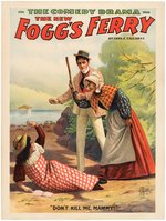 "THE NEW FOGG'S FERRY" LINEN-MOUNTED THEATER POSTER.