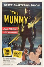 "THE MUMMY" HAMMER HORROR LINEN-MOUNTED ONE SHEET MOVIE POSTER.