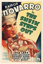 "THE SHEIK STEPS OUT" RAMON NOVARRO LINEN-MOUNTED ONE SHEET MOVIE POSTER.