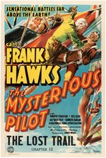 "THE MYSTERIOUS PILOT" CAPT. FRANK HAWKS LINEN-MOUNTED ONE SHEET MOVIE SERIAL POSTER.