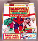"MARVEL SUPER HEROES STICKERS" FULL DISPLAY BOX PLUS SET.