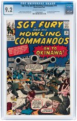 "SGT. FURY AND HIS HOWLING COMMANDOS" #10 SEPTEMBER 1964 CGC 9.2 NM-.