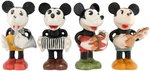 "MICKEY MOUSE" MUSICIAN LARGE BISQUE SET.
