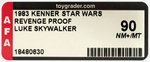 "STAR WARS: REVENGE OF THE JEDI - LUKE SKYWALKER" PROOF CARD AFA 90 NM+/MT.