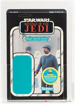 "STAR WARS: REVENGE OF THE JEDI - BESPIN GUARD (BLACK)" PROOF CARD AFA 85 NM+.