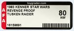 "STAR WARS: REVENGE OF THE JEDI - TUSKEN RAIDER" PROOF CARD AFA 80 NM.