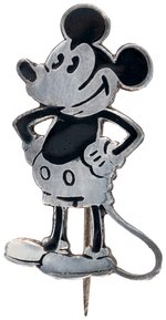 MICKEY MOUSE STERLING SILVER & ENAMEL PIN BY SILVERSMITH CHARLES HORNER.