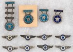 U.S.AIR FORCE GROUND OBSERVER CORPS EIGHT PINS/STUDS FOR FIVE RANKS PLUS AWARDS TO 1000 HOURS.