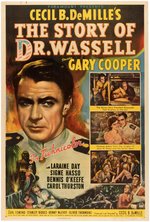 "THE STORY OF DR. WASSELL" GARY COOPER LINEN-MOUNTED ONE SHEET MOVIE POSTER.