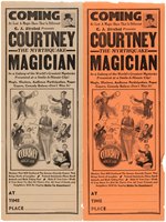 COURTNEY THE MYRTHQUAKE MAGICIAN & ALADDIN MAGIC HANDBILL/POSTER TRIO.