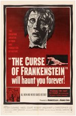 "CURSE OF FRANKENSTEIN" ONE SHEET MOVIE POSTER.