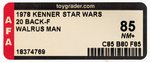 "STAR WARS - WALRUS MAN" 20 BACK-F AFA 85 NM+.