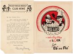 "MICKEY MOUSE WEEKLY/CHEERY COONS CLUB" LOT.