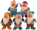 SNOW WHITE AND THE SEVEN DWARFS BOXED CHAD VALLEY DOLL SET.