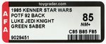 STAR WARS: POWER OF THE FORCE - LUKE SKYWALKER JEDI KNIGHT" 92 BACK AFA 85 NM+.