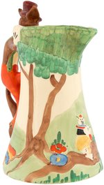 BIG BAD WOLF & THE THREE LITTLE PIGS ELABORATE WADEHEATH CERAMIC PITCHER (RARE MUSICAL VARIETY).