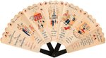 WOMAN'S WAR BOND FAN PLUS 14 BUY BONDS PINS, STUDS, BUS TOKEN HOLDERS, ETC.