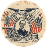 RARE "FOR PRESIDENT AND PREPAREDNESS GIVE ME WILSON" 1916 POCKET MIRROR.