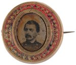 McCLELLAN PORTRAIT FERROTYPE IN BRASS SHELL.