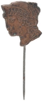 SCARCE COPPERHEADS LADY LIBERTY STICKPIN AW-1864-1.