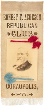 HARRISON "ERNEST F. ACHESON REPUBLICAN CLUB CORAOPOLIS, PA" RIBBON.