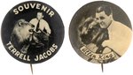 CHICAGO 1934 WORLD'S FAIR EXHIBIT RELATED PAIR OF WILD ANIMAL TRAINER BUTTONS.