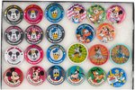 TOKYO DISNEYLAND 23 EARLY AND BEAUTIFULLY DESIGNED BUTTONS C. 1984-1988.