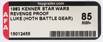 "STAR WARS: REVENGE OF THE JEDI - LUKE SKYWALKER (HOTH BATTLE GEAR)" PROOF CARD AFA 85 NM+.