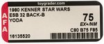 "STAR WARS: THE EMPIRE STRIKES BACK - YODA" 32 BACK-B AFA 75 EX+/NM.