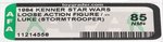 "STAR WARS - POTF LOOSE ACTION FIGURE LUKE (STORMTROOPER)" AFA 85 NM+.